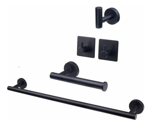 Set De 5 Accesorios Para Baño Negro Mate Tocten -831p7jfb 0