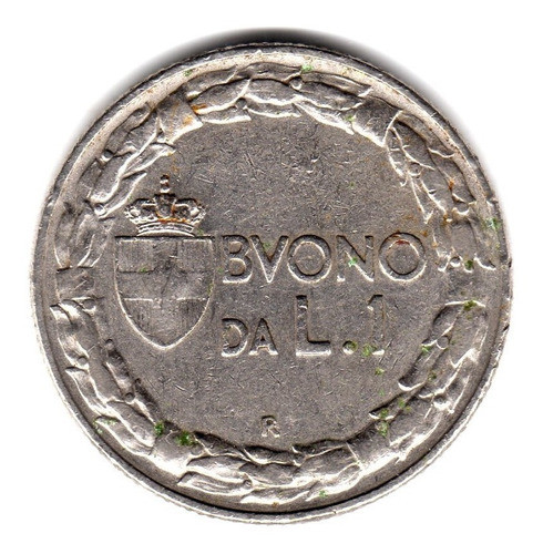 Italia Reino Moneda 1 Lira Año 1923 R Km#62 1
