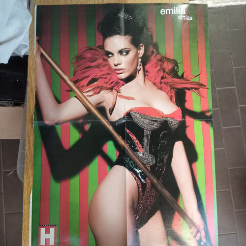 Poster Emilia Attias Revista Hombre Doble Muy Bueno 0