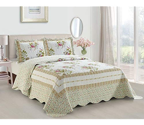 Mejor Hogar Estilo Rosa Verde Flores Diseño Floral Lujo Exub 0