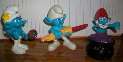Muñecos Pitufos Mcdonald's Precio X 4 Artículos Impecables 0