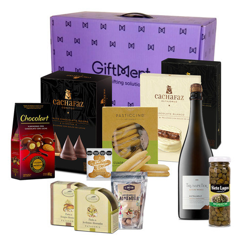 Caja Navideña Cachafaz Gourmet Y Espumante 0