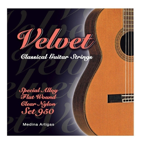 Encordado P Guitarra Clasica Criolla Velvet Flat Wound 950 0