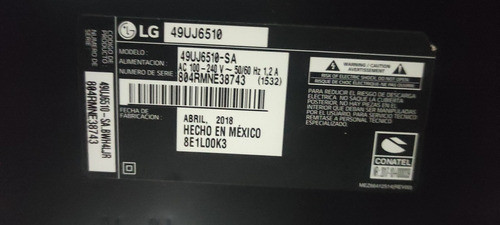 Placa Main Tv LG 49unj6510 1