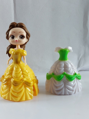 Princesas +  Vestidos  Para Cambiar Mini Figura Bella 1
