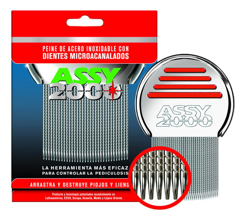 Kit Peine Fino Assy 2000 + Loción Bifásica Power 60ml Assy 1