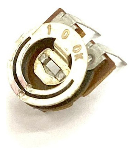 Kit 05 Pç - Trimpot 100k 10mm Horizontal Sem Botao Constanta 0