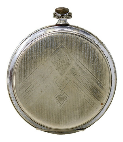 Relógio De Bolso Orator 15 Rubis Em Aço Colecionador J23144 1
