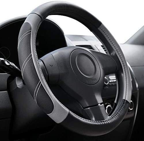 Funda Para Volante Antideslizante Universal Negro Y Gris 0