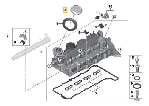 Tapa Llenado Aceite Para Bmw Serie 5 F11 530d N57 1