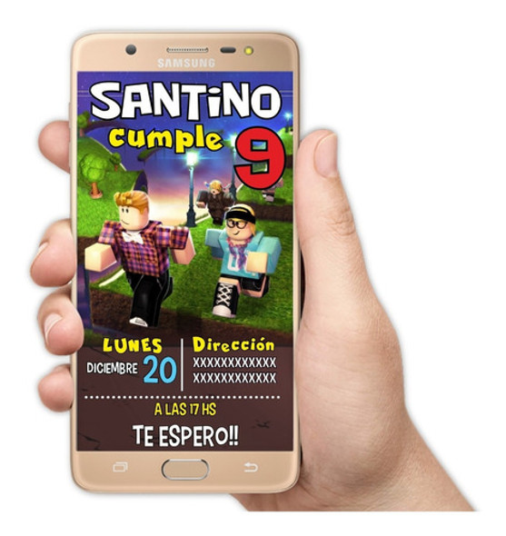 Invitaciones Digitales Personalizadas Roblox 0