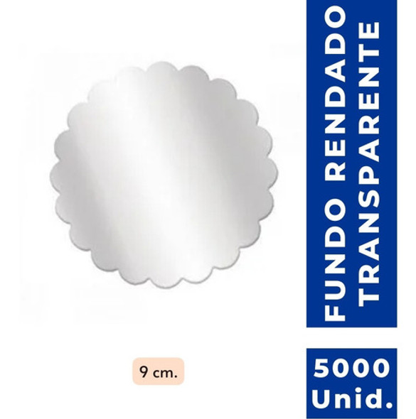 5000 Tapetinho Transparente Fundo Rendado Para Doces N° 9 Cm 1