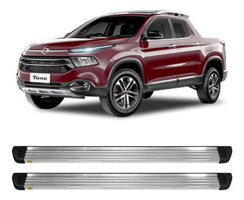 Estribo En Aluminio Pulido Fiat Toro 0