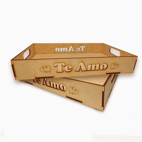 Bandejas 20x30cm En Fibrofacil Te Amo X 10 Unidades 0