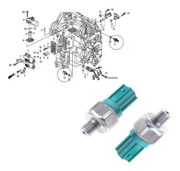 Par Sensor Pressão Do Câmbio Automático  Crv 2003/2011 1