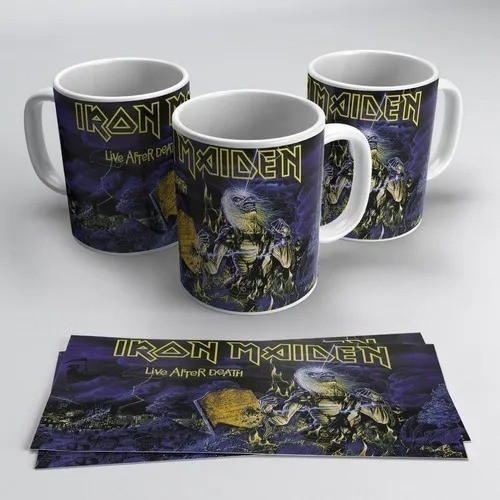 Plantillas Sublimacion Bandas Rock Metal Tazas 1