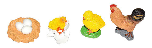 Figura Do Ciclo De Crescimento Da Vida Animal, Galinha 5x5cm 0