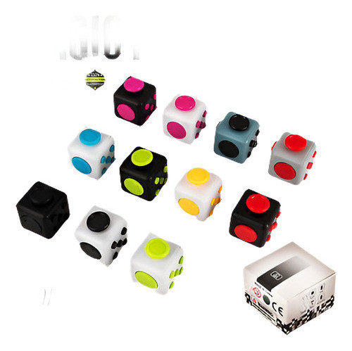 50pcs Fidget Mágico Cubo Ansiedad Estrés Socorro Regalo Niño 0