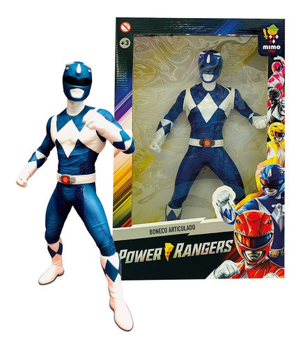 Muñeco Figura Articulada Power Ranger Azul Ditoys 50cm Cuota 0
