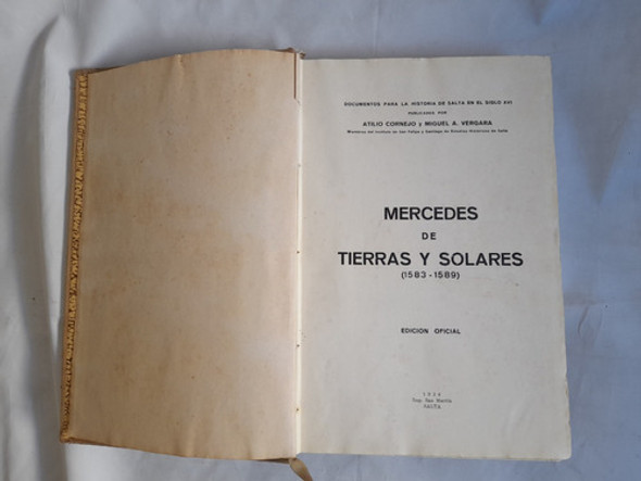 Mercedes Tierras Y Solares, Cornejo, Vergara, Historia Salta 1