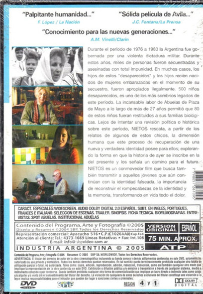 Nietos Identidad Y Memoria Dvd Nuevo Original Cerrado 1
