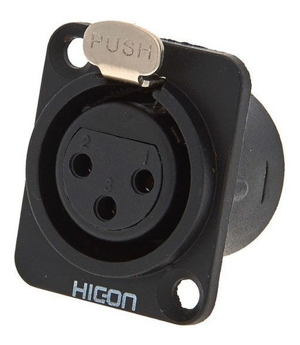 Conector Hi-con Xlr Hembra Chasis  Hi-x3df-m Conector Alemán 0