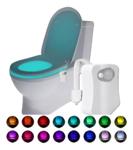 Luz Led Rgb Sensor De Movimiento Inodoro Water Colores 0