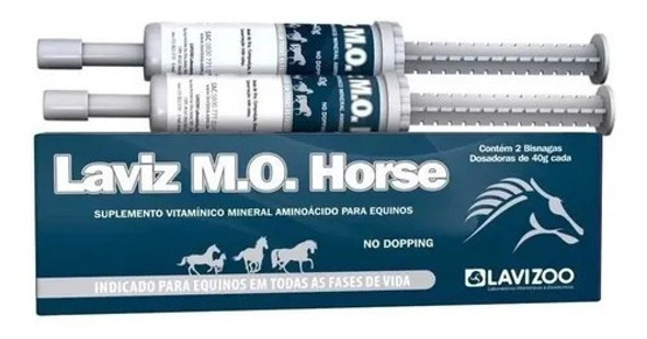 Laviz Mo Horse 2x40g- Suplemento De Vitaminas Cavalo Lavizoo 0
