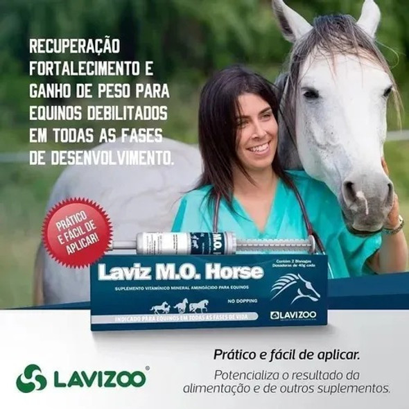 Laviz Mo Horse 2x40g- Suplemento De Vitaminas Cavalo Lavizoo 1