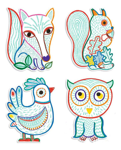 Colorea Para Revelar Animales Del Bosque 1
