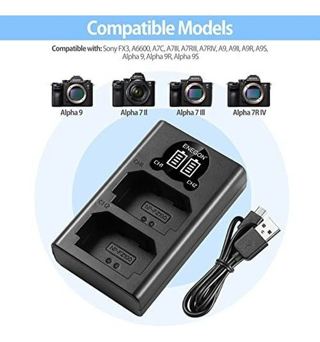 Cargador  Para Baterias Np-fz100 Led Usb 1