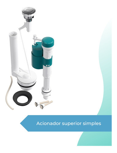 Kit Válvula De Descarga Acionador Superior Simples Civitt4 1