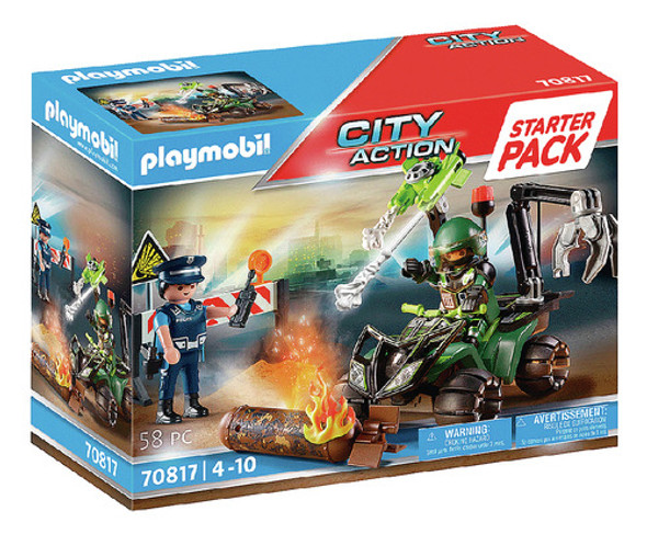 Playmobil Starter Pack 70817 Policia Y Cuatri 0
