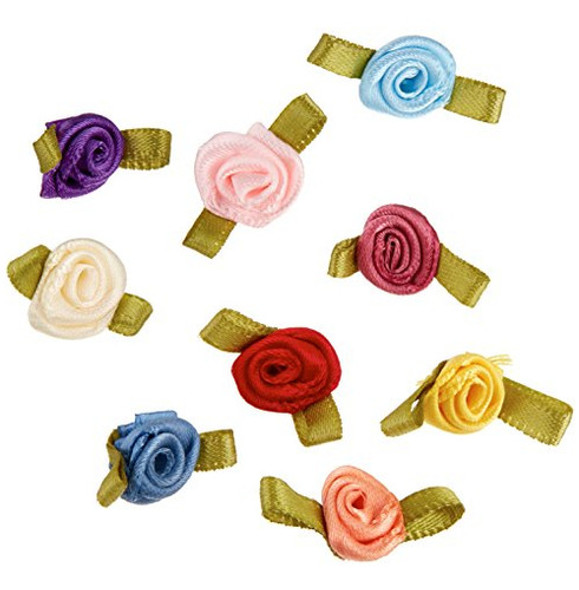 Offray Ribbon Roses-small 40 / Pkg-multi Colors 0 Offray Ribbon Roses-small 40 / Pkg-multi Colors 0