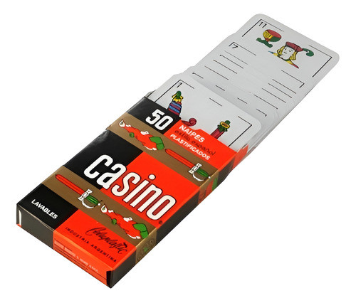 Cartas Naipes Casino X50 X 12 Un. (color Rojo / Verde) 1