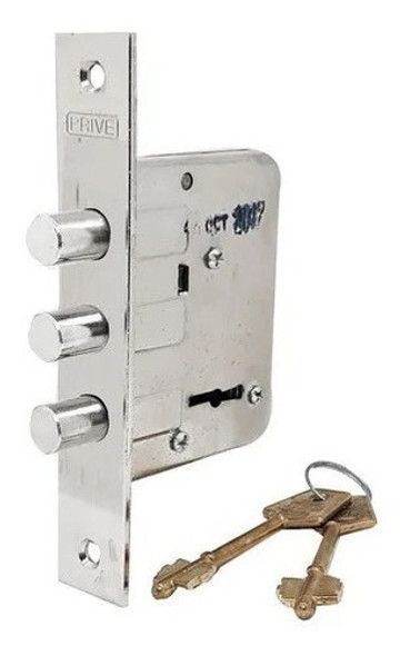 Cerrojo De Seguridad 3 Pernos Prive 211  Cerradura Hogar 1