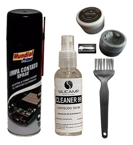 Kit Pasta Térmica Prata Limpa Contato Pincel Esd Limpa Placa 0