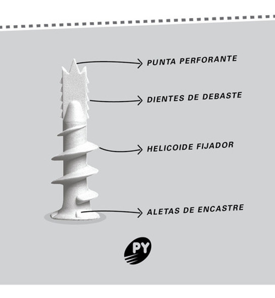 Tarugo Espyral Para Placa De Yeso - 500 Unidades 1
