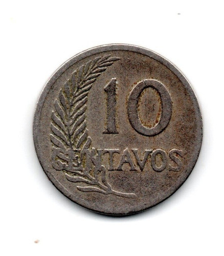 Peru Moneda 10 Centavos Año 1926 Km#214.1 0