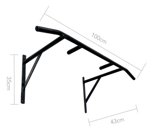 Barra Dominadas Pared Fija Fitness Dorsales Hierro 1