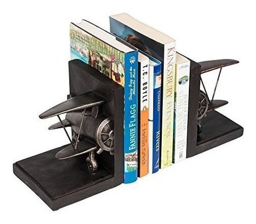 Sujeta Libros Decoracion Estilo Avion Vintage 1