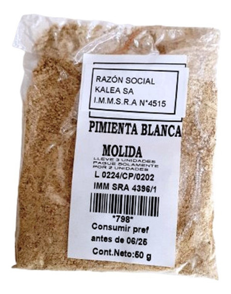 Pimienta Blanca Molida 50 G Lleve 3 Pague Solo 2 0