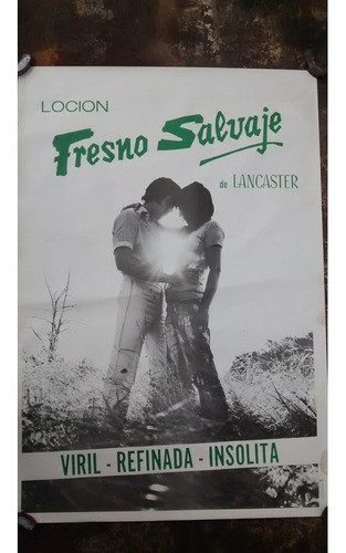 Afiche Antiguo Publicidad De Loción Fresno Salvaje Original 0