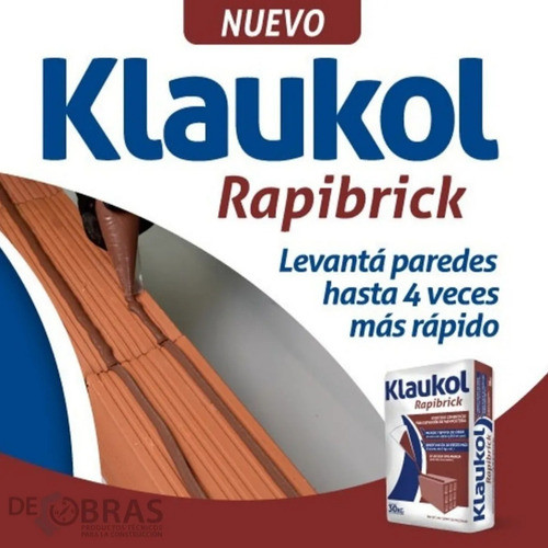 Klaukol Rapibrick Pegamento Para Ladrillos X 30kg 3kg/m 1