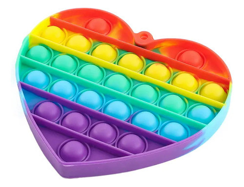 Juego Pop It Fidget Toy Corazón Multicolor (002) 0