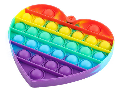 Juego Pop It Fidget Toy Corazón Multicolor (002) 1