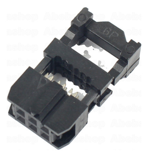 Conector Idc 3x2 Hembra Tira Pines Doble Cable Plano Arduino 0