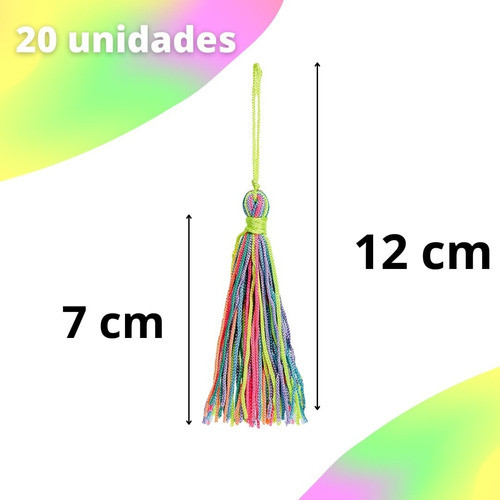 Pingente De Seda Tassel - Franja Multi Leitoso - C/20 -criar 1