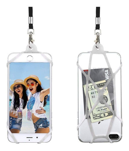 Soporte De Silicona Para Celular Con Correa Para Cuello 0