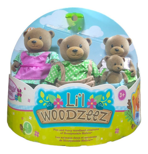 Lil Woodzeez Set Familia Osos 6093 X4 Figuras Animales 0